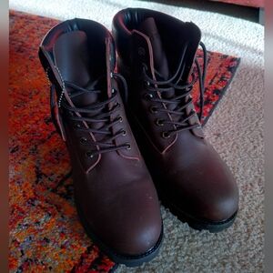 Men's ADTEC M9680 6" work boots in brown leather.